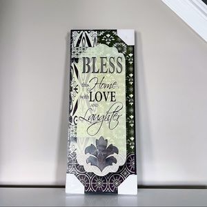 Bless This Home With Love and Laughter Hanging Picture Decoration